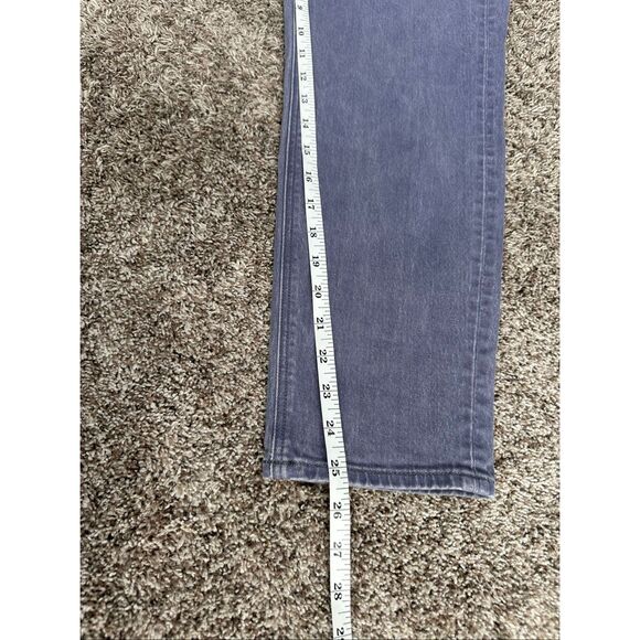 American Eagle Stretch Mom Jean Gray Purple Wash Denim High Waisted Size 4 Short - Picture 9 of 13